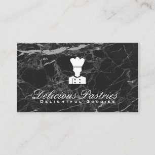 Cartão De Visita Marble Preto  Chefe de administração