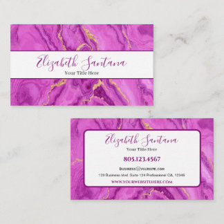 Cartão De Visita Marble Rosa