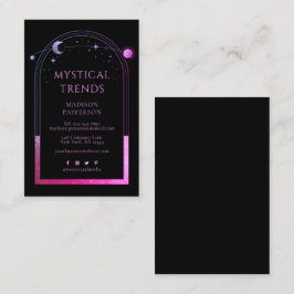 Cartão De Visita Marca Celestial Preto Roxo Místico
