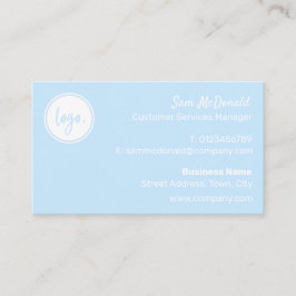 CARTÃO DE VISITA MARCA DA EMPRESA DE LOGOTIPO DE NEGÓCIOS AZUL SIMP