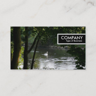 Cartão De Visita Marca de borda - Cisne no rio