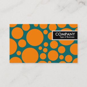 Cartão De Visita Marca de Borda - Spotty - Laranja no Teal