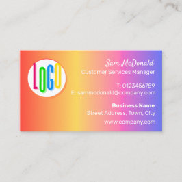 CARTÃO DE VISITA MARCA MODERNA TRENDY COLORFUL BUSINESS LOGO COMPAN