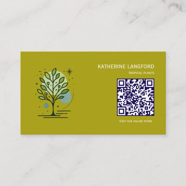 Cartão De Visita Marca Personalizada da Greenleaf Nursery  (Frente)