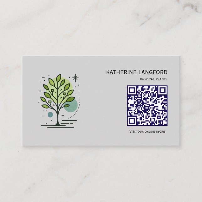 Cartão De Visita Marca Personalizada da Greenleaf Nursery  (Frente)