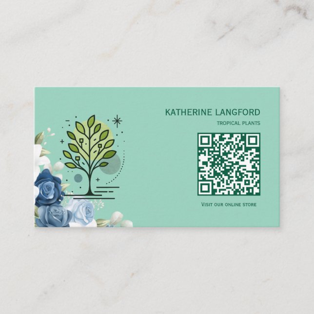 Cartão De Visita Marca Personalizada da Greenleaf Nursery  (Frente)
