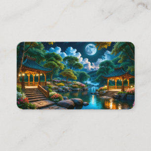 Cartão De Visita Marcador de Poster do Jardim da Noite Silenciosa
