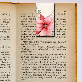 Cartão De Visita Marcadores de Favoritos de Poinsettia de Natal