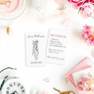 Cartão De Visita Marcagem com ferro quente floral do penteado da