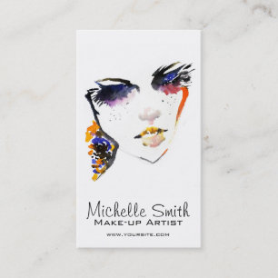 Cartão De Visita Marcagem com ferro quente longa do maquilhador dos