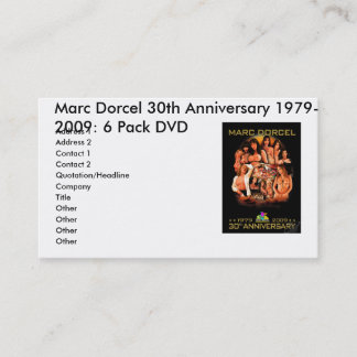 Cartão De Visita MARCDORCEL30, aniversário 1979 de Marc Dorcel 30o…