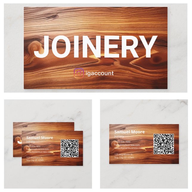 Cartão De Visita Marcenaria Stylish (Joinery Stylish Business Card
)