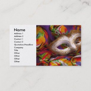 Cartão De Visita Mardi Gras - Celebrando a Mardi Gras