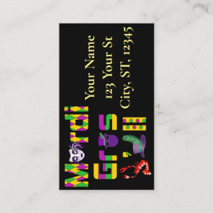 Cartão De Visita Mardi Gras Y'all Thunder_Cove
