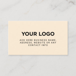 Cartão De Visita Marfim Logotipo de Empresa Simples