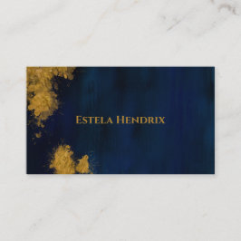 Cartão de visita Marinho Azul Dourado