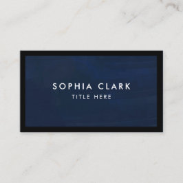 Cartão De Visita Marinho Azul Personalizado Luxo Moderno Elegante