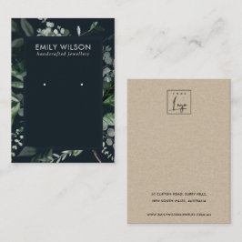 Cartão De Visita Marinho Black Leafy Frame Fauna Orelha