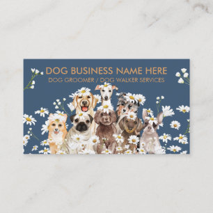 Cartão De Visita MARINHO Daisy Flower Pet Sitter Walker cuidado com