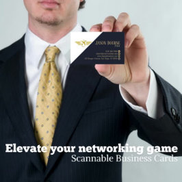 Cartão De Visita Marinho de código QR profissional azul simples