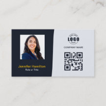 Marinho de fotos QRCode personalizado profissional