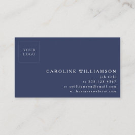 Cartão De Visita Marinho de logotipo profissional mínimo moderno si