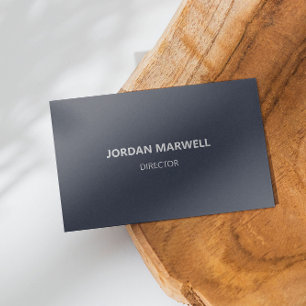 Cartão De Visita Marinho de prata azul moderno minimalista profissi