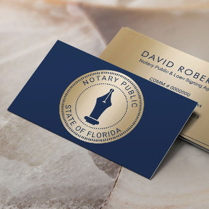 Cartão De Visita Marinho do Agente de Assinatura de Empréstimo de 