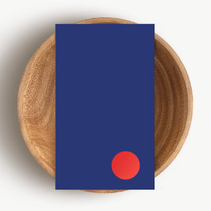 Cartão De Visita Marinho do Círculo Vermelho do Designer Minimalist