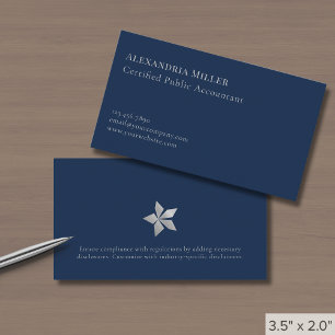 Cartão De Visita Marinho Elegante Simples Azul