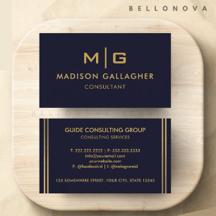 Cartão De Visita Marinho Escuro Personalizado Azul Preto E Profissi