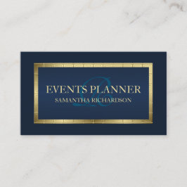 Cartão De Visita Marinho Moderno Masculino Branco Azul E Geométrico