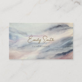 Cartão De Visita Mármaco de Aquarela Elegante e Cinzas Escuras nas 