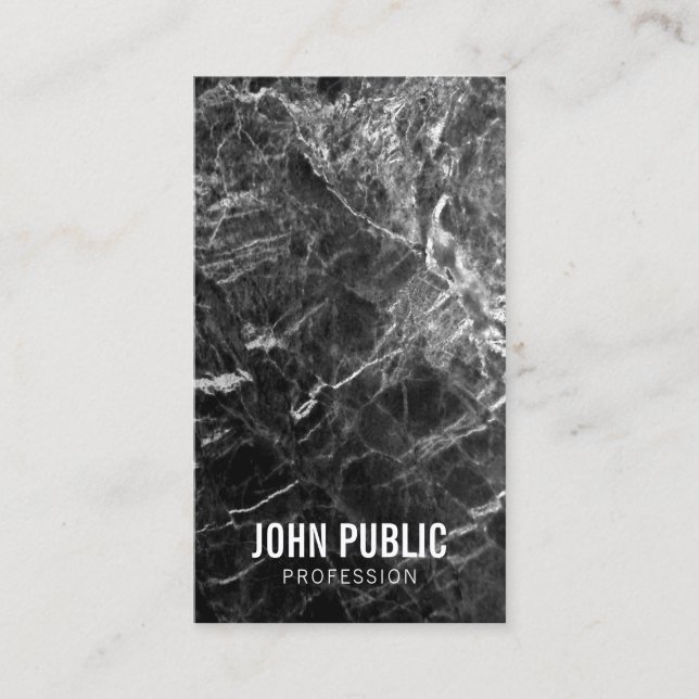 Cartão De Visita Mármaco Modelo profissional simples moderno (Frente)