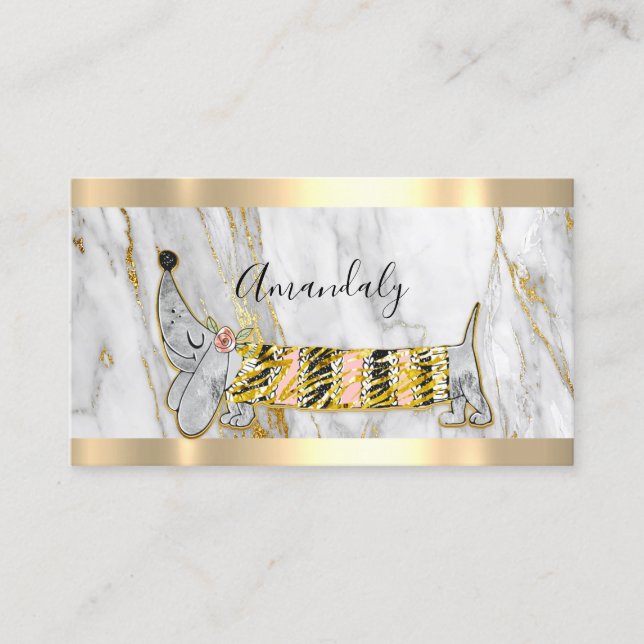 Cartão De Visita Mármaco profissional: Mármaco de cuidados de Pet (Frente)