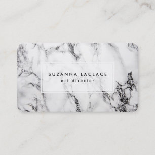 Cartão De Visita Mármore Branco