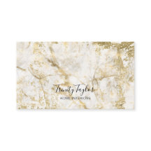 Mármore branco e folha de ouro simples e moderno