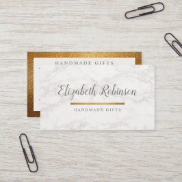 Cartão De Visita Mármore branco na moda & presentes Handmade do