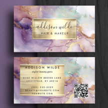 Mármore de Aquarela Roxo e Dourado