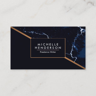 Cartão De Visita Mármore dos azuis marinhos