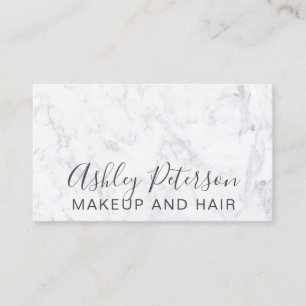 Cartão De Visita Mármore elegante chique na moda moderno do cabelo