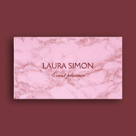 Cartão De Visita Mármore rosa profissional moderno