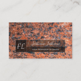 Cartão De Visita Mármore vermelho escuro estrutura de mármore preto