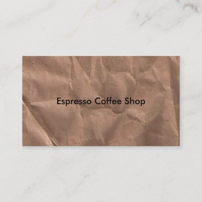 Cartão de visita marmoreado castanho (Frente)