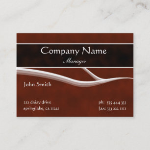 Cartão de visita marrom formal