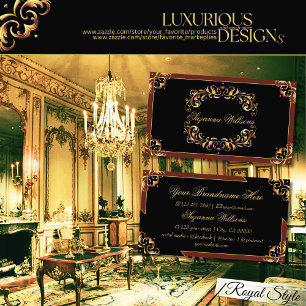 Cartão De Visita Marrom negro nobre Dourado Impressionante e Luxuos