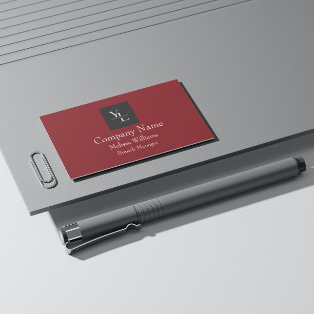 Cartão De Visita Marrom profissional com logotipo (Criador carregado)