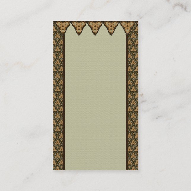 Cartão De Visita Marroquino Mint Green e Tan (Frente)