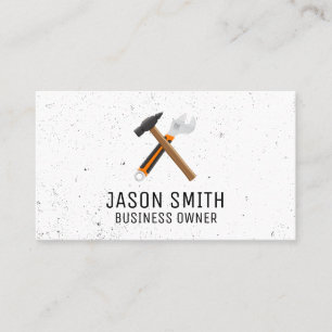 Cartão De Visita Martelo e chave inglesa  Construção