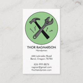 Cartão De Visita Martelo Legal para Construção de Reparação de Hand